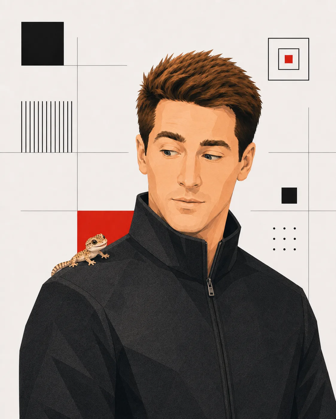 Illustrated portrait of Aidan Porter